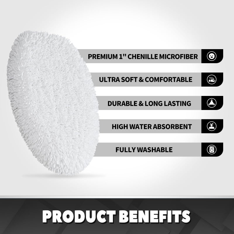 TREETONE Shaggy Chenille Bathroom Toilet Lid Cover  Ultra Soft Plush Seat Covers  Fluffy Absorbent  19x21 Inches  Standard Toilet Lids for Bathroom Machine Wash & Dry  White - Image 4